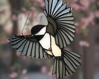 Stained Glass Hummingbird Suncatcher: Handmade Window Hanging