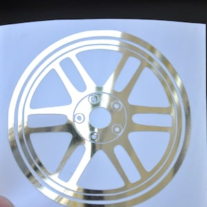 Chrome ENKEI RPF1 Style Wheel Decal Vinyl Rim Sticker for Car Enthusiasts