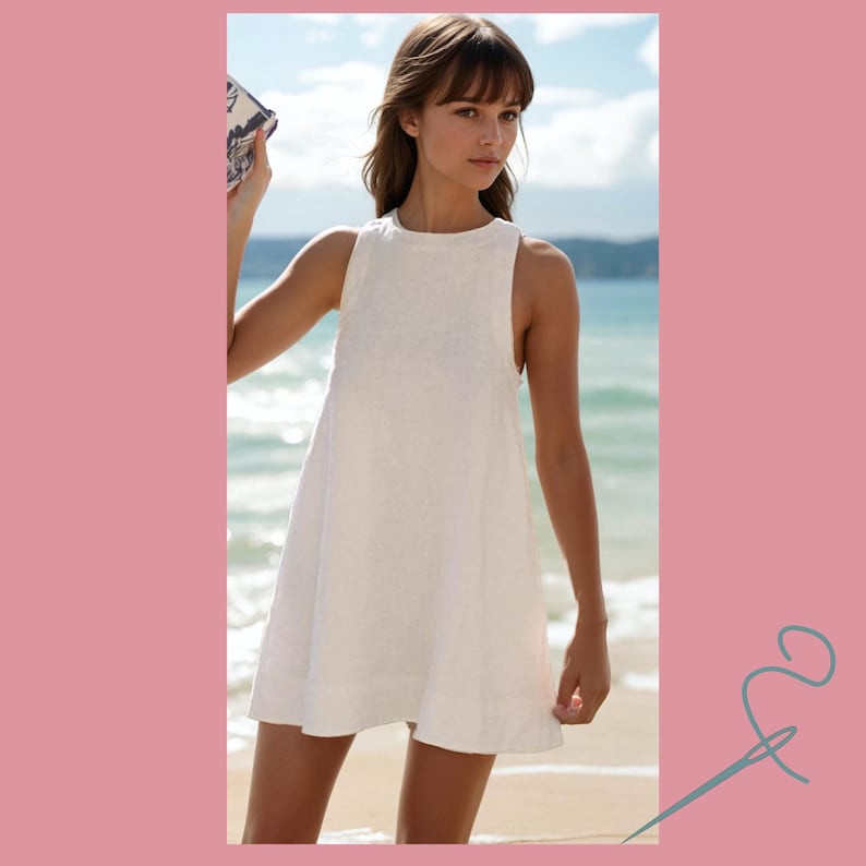 Linen Dress Sewing Pattern: Easy Beginner-friendly Design (sizes XS-5XL ...