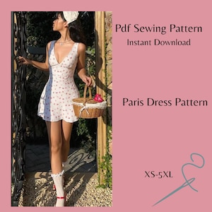 Linen Dress Sewing Pattern: Easy Beginner-Friendly Design (Sizes XS-5XL) (Digital Download)
