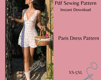 Lily Mini Dress Sewing Pattern: Beginner Friendly, XS-XXXL (PDF Pattern) -  Etsy