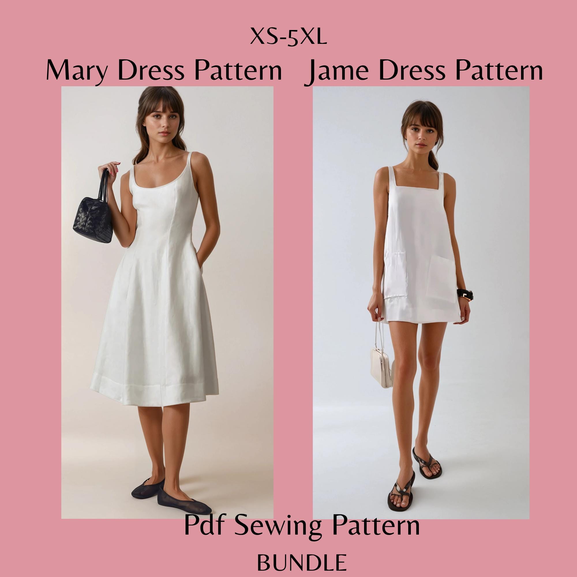 Linen Dress Sewing Pattern Bundle: Easy Beginner-friendly XS-5XL (digital  Download) - Etsy