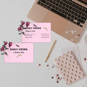 Boho Business Card Template: Editable Canva Design (Digital Download)