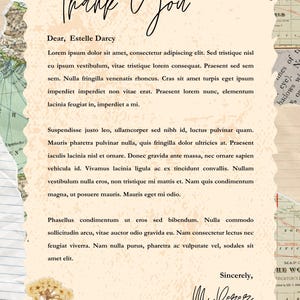 Plantilla de carta de agradecimiento