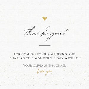 Cartão de agradecimento para casamento/noivado