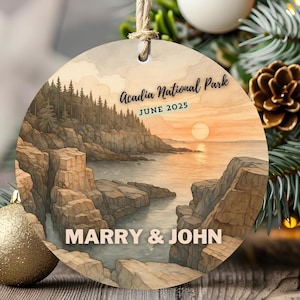 Acadia National Park, USA Travel Gift – Christmas Ornament – Custom National Park Keepsake