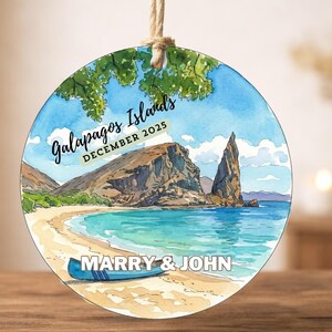 Galapagos Islands Ornament Personalized Travel Gift Ecuador Vacation Keepsake