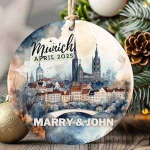 Munich Germany Ornament – Travel Christmas Gift, Munich Holiday Keepsake, Personalized Memory Decor