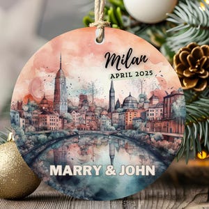 Milan Italy Ornament – Travel Christmas Gift, Italian City Keepsake, Fashion Capital Holiday Memory