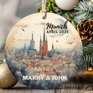 Munich Bavaria Ornament – Christmas Travel Gift, Bavarian Holiday Keepsake, Germany Memory Souvenir