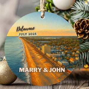 Delaware, USA Travel Gift – Family Vacation Ornament – Seaside Keepsake