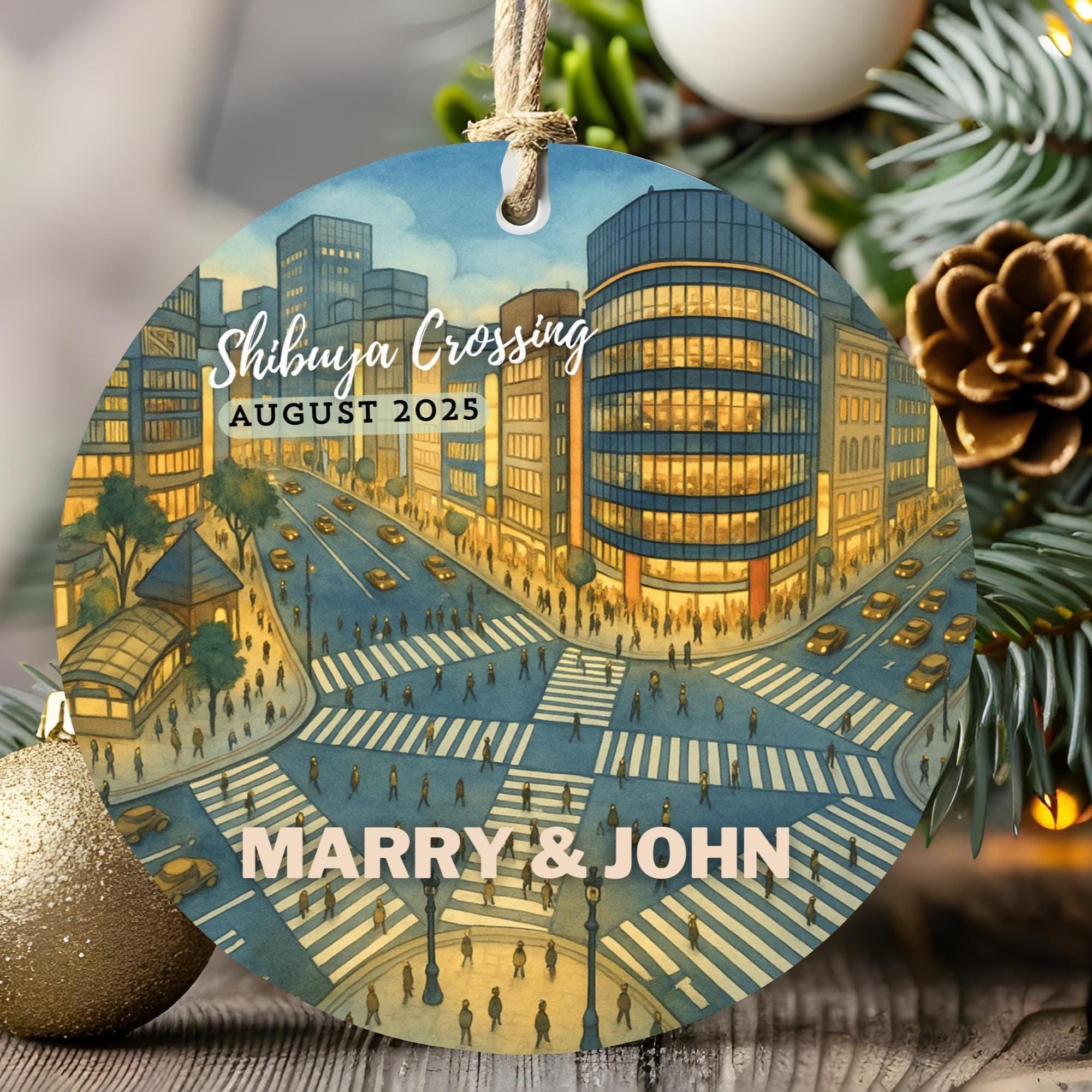 Shibuya Crossing Tokyo Ornament – Japan Travel Gift, City Souvenir