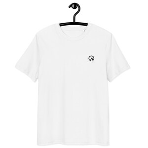 Minimalist Premium White T-Shirt with AandO Logo - Unisex Streetwear Tee, Casual Oversized Shirt - Original Design