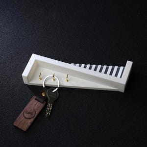 Key holder with hooks | Modern hallway wall decoration | Minimalist key rack | Organize your entryway | Housewarming gift