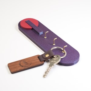 Key holder wall | 3D-printed key rack | Modern key organizer | Hallway key hook | Minimalist key storage