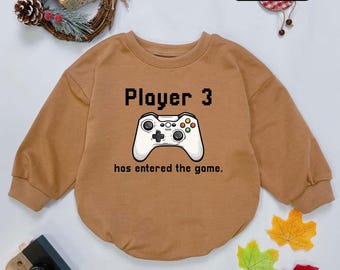 Gaming Baby Romper, Player 3 Announcement, Infant Clothing