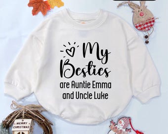 Custom Name Auntie/Uncle Baby Romper, Baby Announcement Outfit