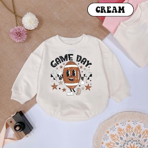 Game day Football Baby Bubble Romper, Cheer Football Game Day Baby outfit, Football season, Baby boy clothes, baby shower Gift