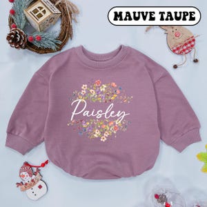 Wildflower Custom name Baby girl Romper, Wildflower Birthday,  Baby girl outfits, New Baby gift, Infant baby shower Gift