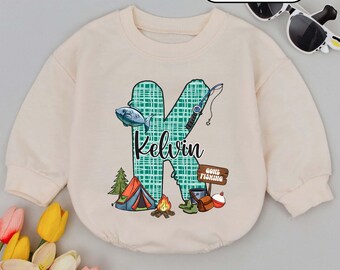 Personalized Fishing Romper, I'm Going Fishing With Daddy, Baby Shower Gift