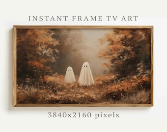 Spoken lijst tv-kunst, Halloween herfst lijst tv kunst, herfst wilde bloemen veld Halloween, Samsung lijst tv kunst, herfst spook kunst, digitale kunst F209