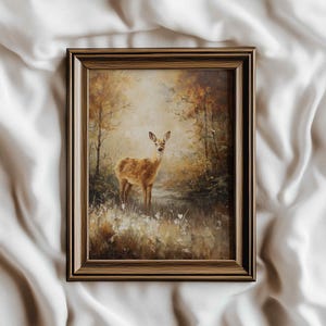 Muted Fall Landscape, Autumn Art Print, Fall Moody Nature Painting, Fall Wall Art, Autumn Print, Neutral PRINTABLE Digital Download Art P94
