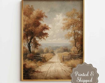 Physical Print Fall Moody Nature Wall Art Poster, Printed and Shipped, Unframed Matte Paper PP105