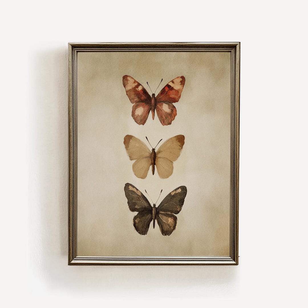Vintage Butterfly Print, Printable Cottagecore Wall Art | P391 - Etsy