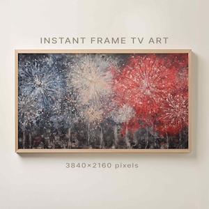 4th Of July Frame TV Art, Independence Day Fireworks, Cityscape Samsung Frame TV, Patriotic American  Decor Instant Digital Download F101