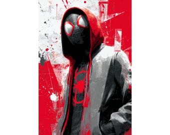 Miles Morales Spider-Man Poster | Comic Style Wall Art Print