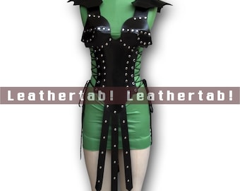 Corsetto in pelle fatto a mano, armatura da guerriero medievale, costume LARP, corazza fantasy in pelle, armatura da donna
