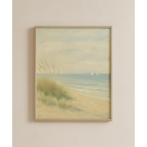 Coastal Seascape Painting: Beach Wall Art for Frame TV (Digital Download)
