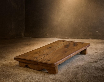 Rustic Wooden Bajot | Handmade Low Table | Vintage Style Puja Chowki | Reclaimed Wood Décor