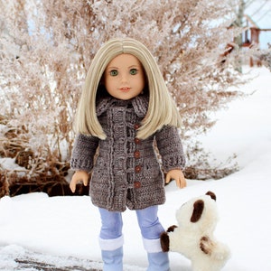 Doll Clothes Crochet Pattern 18" Doll Serenity Coat