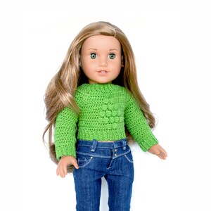 Doll Clothes Crochet Pattern 18&quot; Christmas Sweater