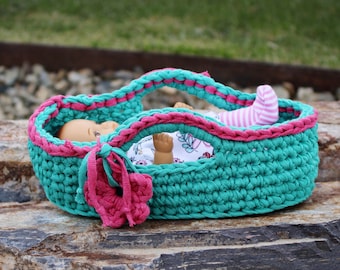 Download Now - CROCHET PATTERN 8" Doll Baby Basket