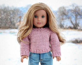 Download Now - KNITTING PATTERN 18" Doll Abbee Sweater Pattern