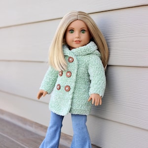 Download Now - CROCHET PATTERN 18&quot; Hooded Peacoat