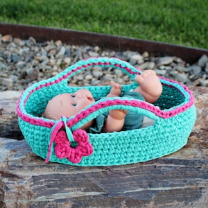 Download Now - CROCHET PATTERN 10&quot; Pepote Doll Baby Basket
