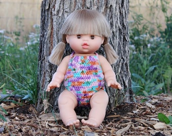 Crochet Pattern - 13" Minikane Doll Halter Playsuit