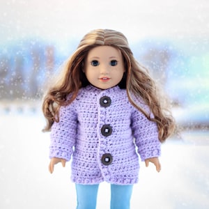Download Now - CROCHET PATTERN 18&quot; Doll Chunky Cardigan Pattern