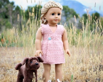 Download Now - CROCHET PATTERN 18" Doll Summer Wrap Dress Crochet Pattern