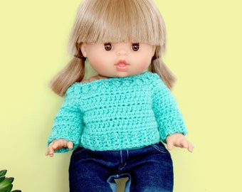 Crochet Pattern - 13" Minikane Doll Baby Sweater