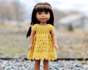 Download Now - CROCHET PATTERN 14.5" Doll Spring Petal Dress Pattern