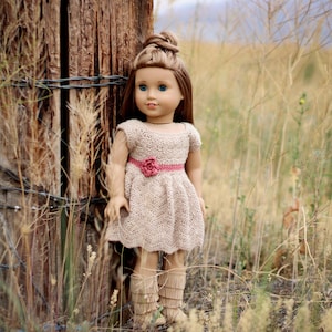 Sunrise Sunday Crochet Dress Pattern for 18” Dolls – Two Style Options