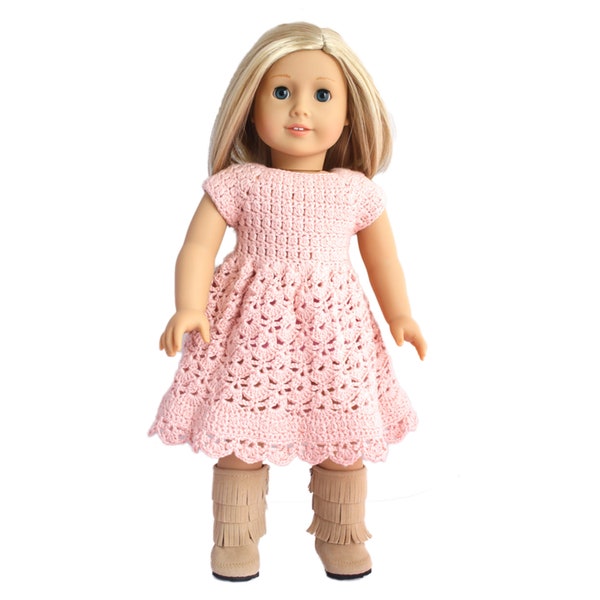 Télécharger maintenant - CROCHET PATTERN 18" Doll Spring Petal Dress Crochet Pattern
