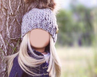Ashlyn Hat Crochet Pattern for 18 Inch Dolls – Cozy Winter Doll Hat PDF