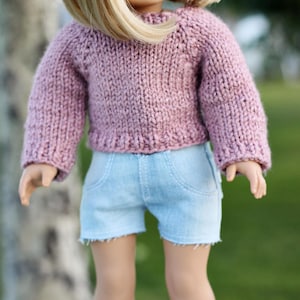 Knitting Pattern – Sweater for 18 Inch Dolls, PDF Download