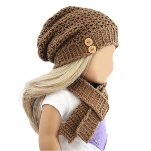 Häkelanleitung 18" Doll Madison Slouchy Beanie