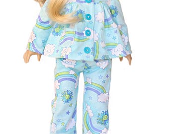 Slumber Party Pajamas Sewing Pattern for 18 Inch Dolls – PDF Download